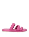 Barracuda Woman Sandals Fuchsia Size 8 Leather In Pink