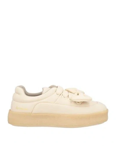 Barracuda Woman Sneakers Beige Size 7 Leather In Neutral