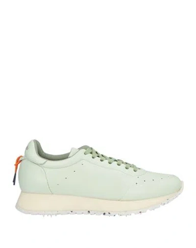 Barracuda Woman Sneakers Light Green Size 8 Leather In Blue