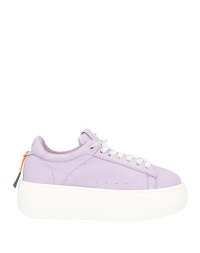 Barracuda Woman Sneakers Lilac Size 10 Leather In Purple