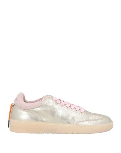 Barracuda Woman Sneakers Platinum Size 6.5 Leather In Silver