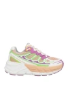 Barracuda Woman Sneakers White Size 6 Leather, Textile Fibers