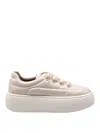 Barracuda Water-repellent Fabric Sneakers Cream Color In Neutral