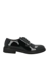 Barracuda's Collection Woman Lace-up Shoes Black Size 7 Leather