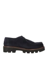 Barracuda's Collection Woman Lace-up Shoes Navy Size 11 Leather In Blue