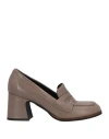 Barracuda's Collection Woman Loafers Khaki Size 5 Leather