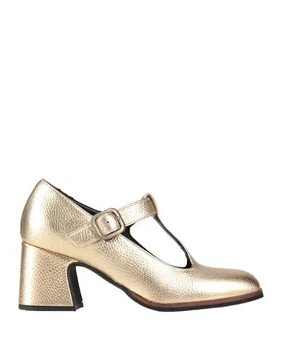 Barracuda's Collection Woman Pumps Gold Size 7 Leather
