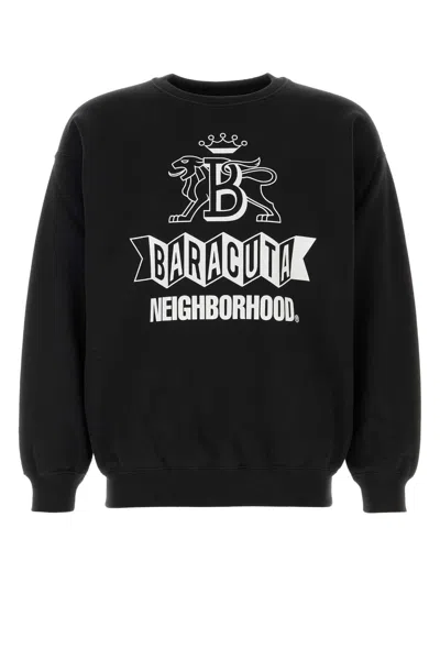 Barracuta Black Cotton Blend Oversize Sweatshirt