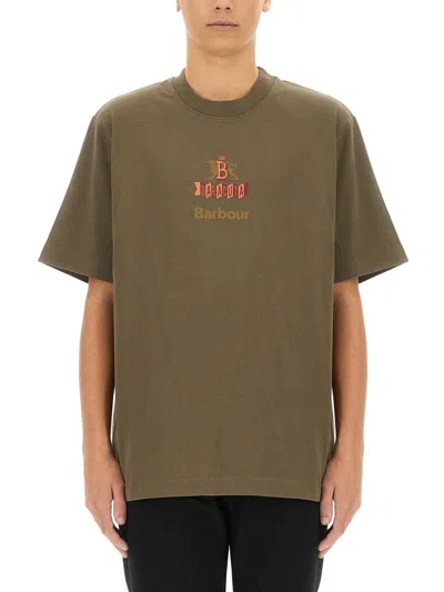 Barracuta T-shirt With Logo In Brown