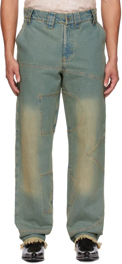 Barragan Blue B-bottom Jeans In Dirty Blue