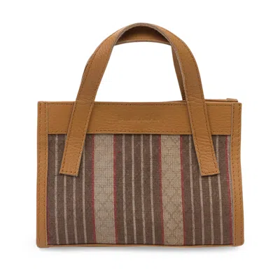 Barragan Leather And Weave Tan Shopper Bag