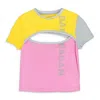 Barragan Pink/yellow Baby Tee In Multi