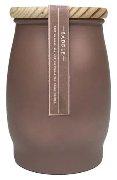 Barr-co. Barr-co Saddle Barrel Candle In Brown