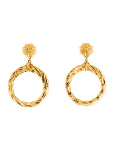 Pre-owned Barrera Clip-on Drop Earrings In Multi