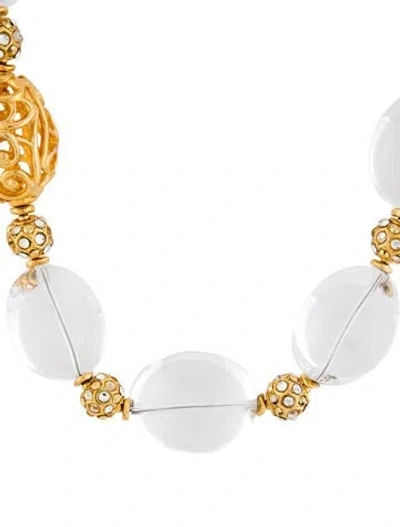 Pre-owned Barrera Crystal Station Necklace, 23.5" In Multi