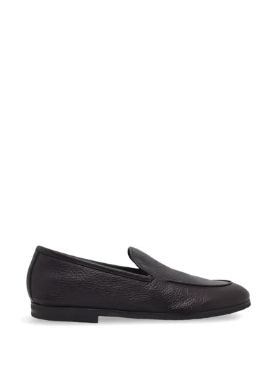Barrett Almond-toe Loafers In Brown
