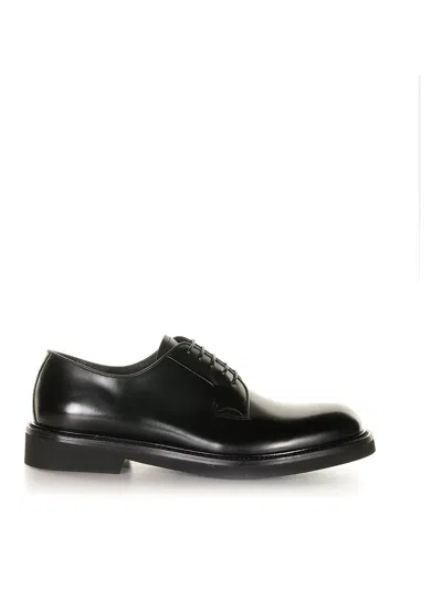 Barrett Black Derby In Smooth Leather