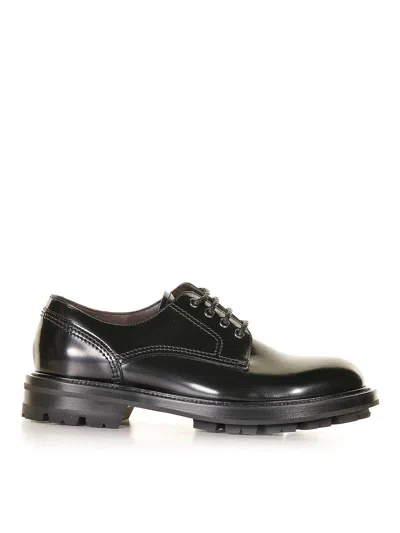 Barrett Brushed Leather Derby In Black