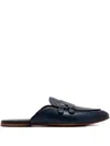 Barrett Buckle Strap Mules In Blue