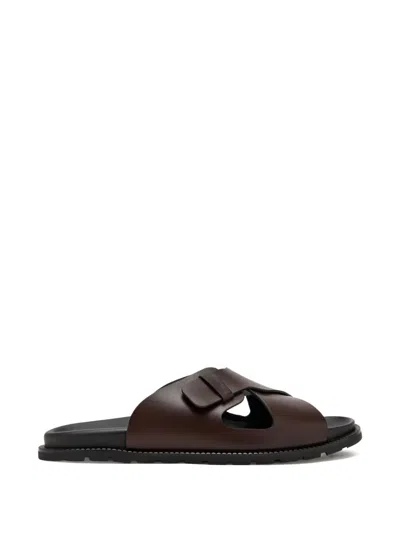 Barrett Criss-cross-strap Sandals In Brown