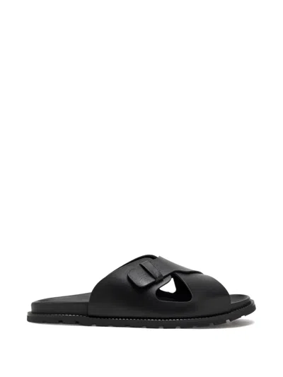 Barrett Crisscross Buckled Sandals In Black