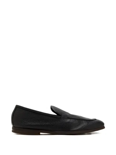 Barrett Dune Textured Loafers In Black