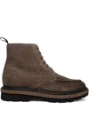 Barrett Lace-up Suede Boots In Brown