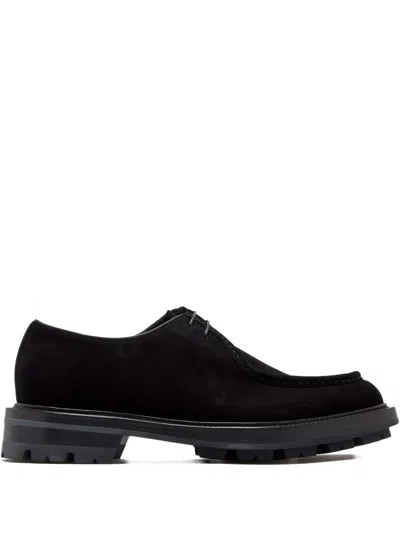 Barrett Lace-up Suede Derby Shoes In Black