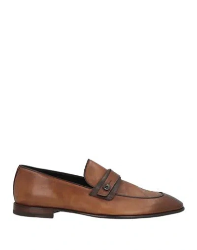 Barrett Man Loafers Tan Size 11.5 Soft Leather In Brown