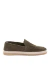 Barrett Olive Moccasin Man In Suede In Green