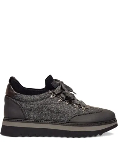 Barrett Panelled Platform Sneakers In Gray