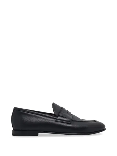 Barrett Penny Strap Loafers In Black