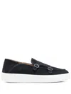 Barrett Suede Double-buckle Sneakers