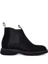 Barrett Suede Elastic-panel Chelsea Boots In Black