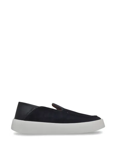 Barrett Suede Leather Loafers In Blue