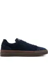 Barrett Suede Leather Low-top Sneakers In Blue
