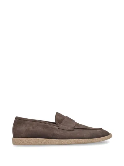 Barrett Suede Slip-on Loafers In Brown