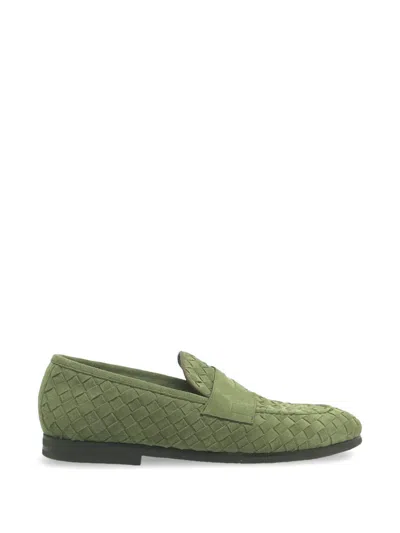 Barrett Woven Penny Loafers In Green