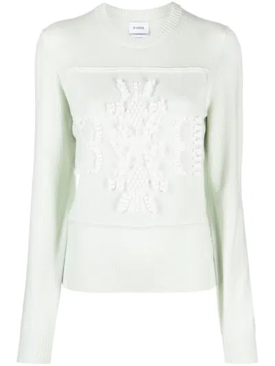 Barrie 3d Logo Cashmere Jumper In Green