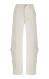 Barrie Aran-knit Cashmere Cargo Pants In White