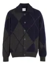 Barrie Argyle-pattern Cardigan In Blue