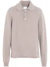 Barrie B Label Cashmere Polo Shirt In Neutrals