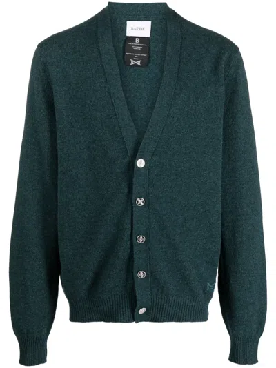 Barrie B Label Cashmere Cardigan In Green
