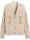 Barrie Logo-embroidered Cashmere Cardigan In 中性色