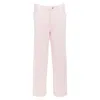 Barrie Baby Cashmere Cotton Knitted Overstitched Wide Pants In Pink