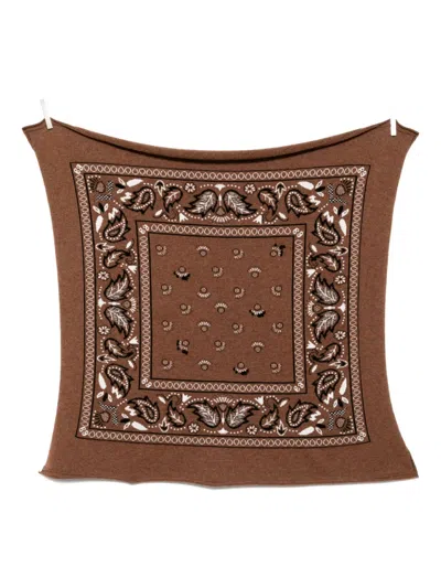 Barrie Bandana Scarf In Brown