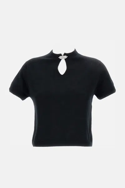 BARRIE BLACK KNITTED TOP
