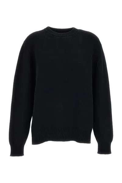 Barrie Black Scottish Flower Jacquard Cashmere Sweater