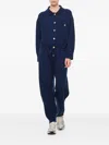 Barrie Button-fastening Drawstring Jumpsuit In Blue