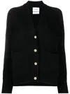 Barrie Button-up Cashmere Cardigan In Black